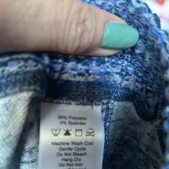 LuLaRoe Jogger Pant blue with a medley of other beautiful colors. - Picture 5 of 6